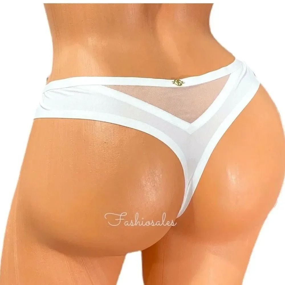 Victoria's Secret Very Sexy Illusions Mesh Detail Sexy Thong panty White